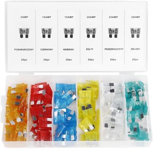 KPL. BEZPIECZNIKÓW 120 SZT. 5-30A   KD1300