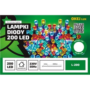 LAMPKI WEWNĘTRZNE TYPU LED 200 CIEPŁY BIAŁY