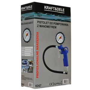 PISTOLET DO POMP.  KÓŁ Z MANOMETREM KD427