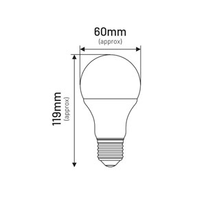 LED E27 12 A60 KULA  CIEPŁA 1160lm 830